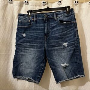 American Eagle Next Level Airflex  Mens Distressed Denim  Jean Shorts SZ 34